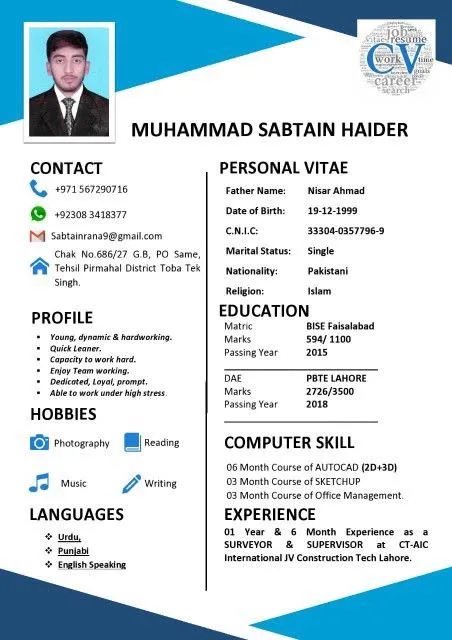 BEFORE CV